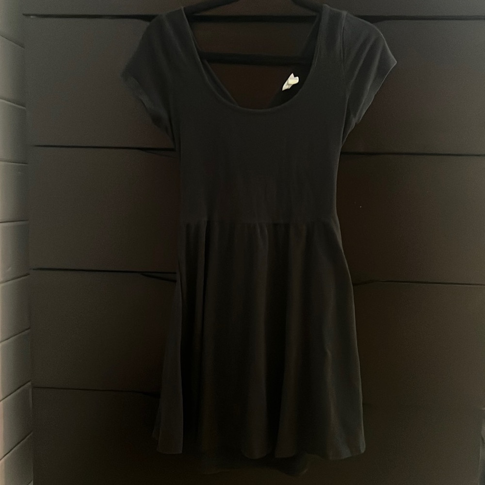 Fit and flare black dress